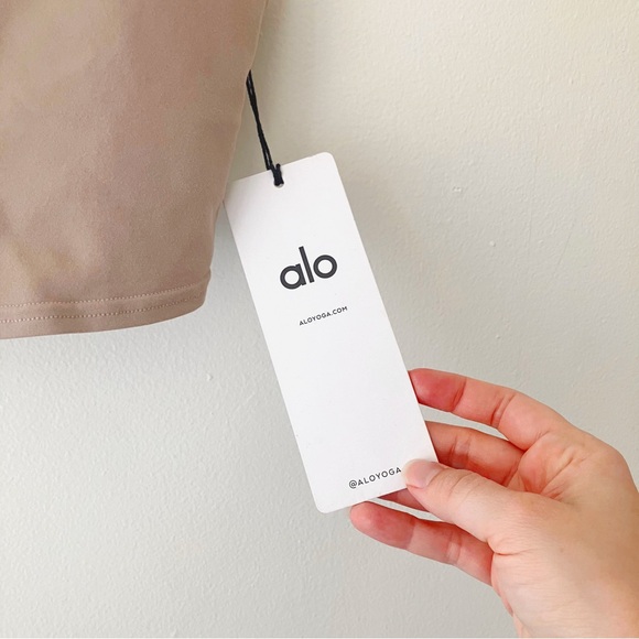 Alo Yoga • Real Tank Bra in Taupe - Picture 9 of 14